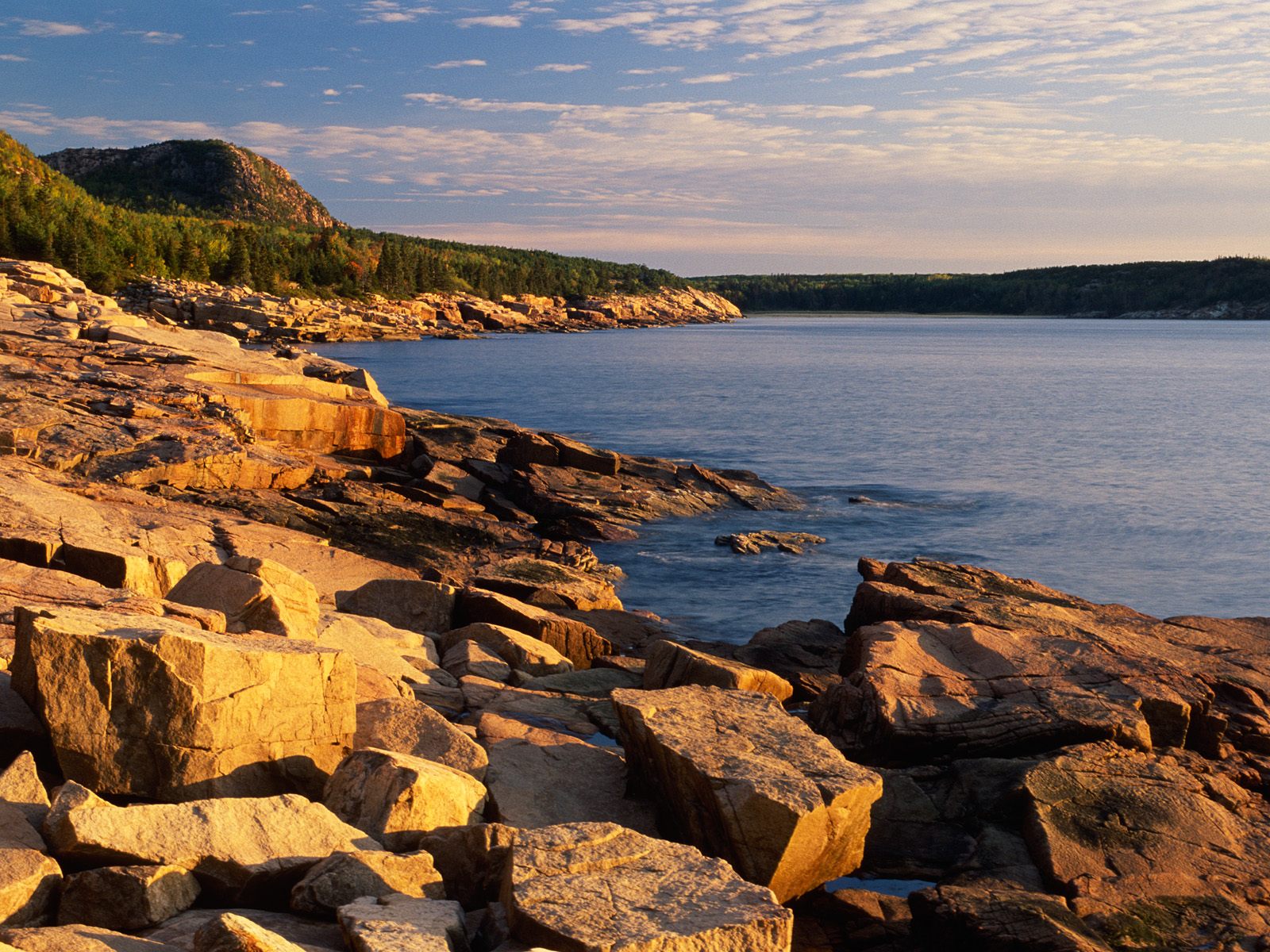 First Light, Near Otter Cliffs, Acadia National Park, Maine HD Wallpaper