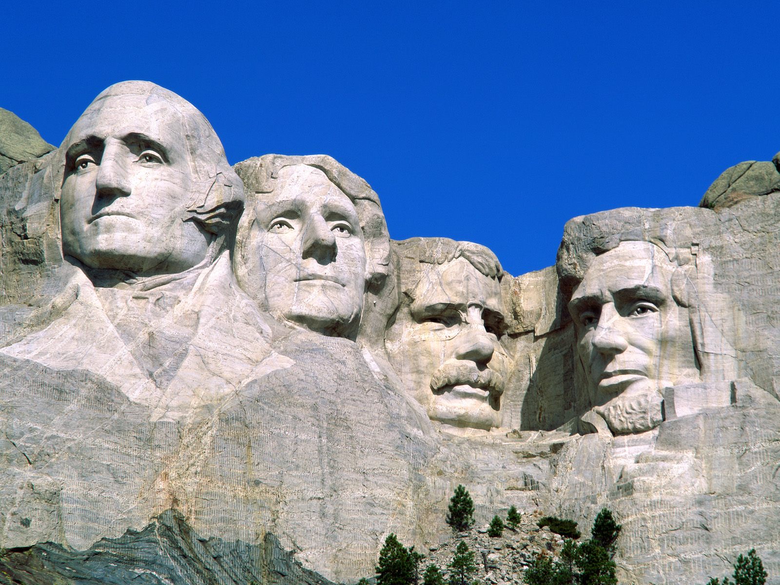 Presidential Portraits, Mount Rushmore National Monument, South Dakota HD Wallpaper